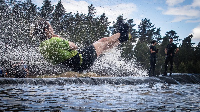 Landung bei der Speed Slide